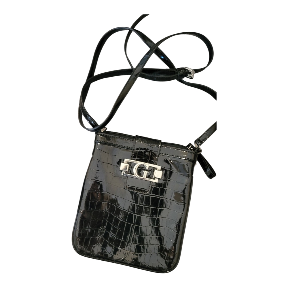 🔥6 FOR $25!🔥Guess Black Croc-Embossed Crossbody Bag